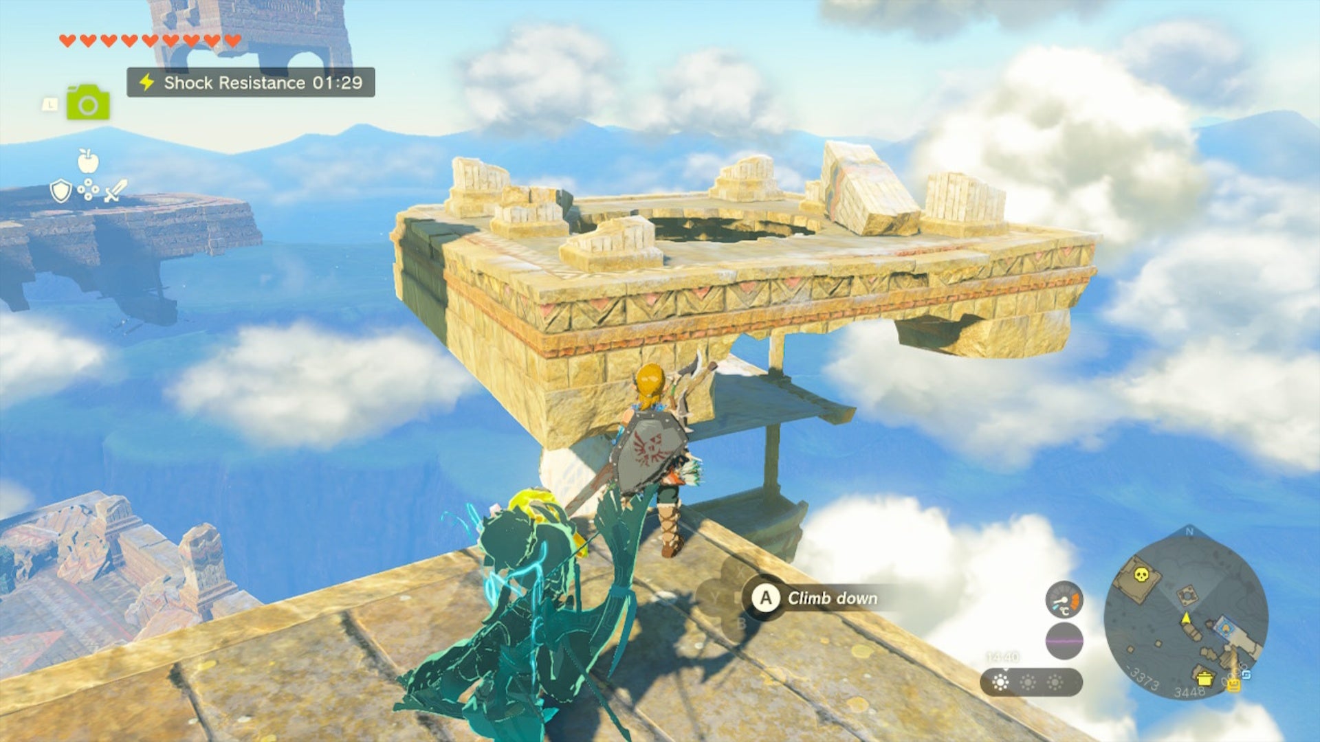 zelda totk rising island chain first island with hole and boat