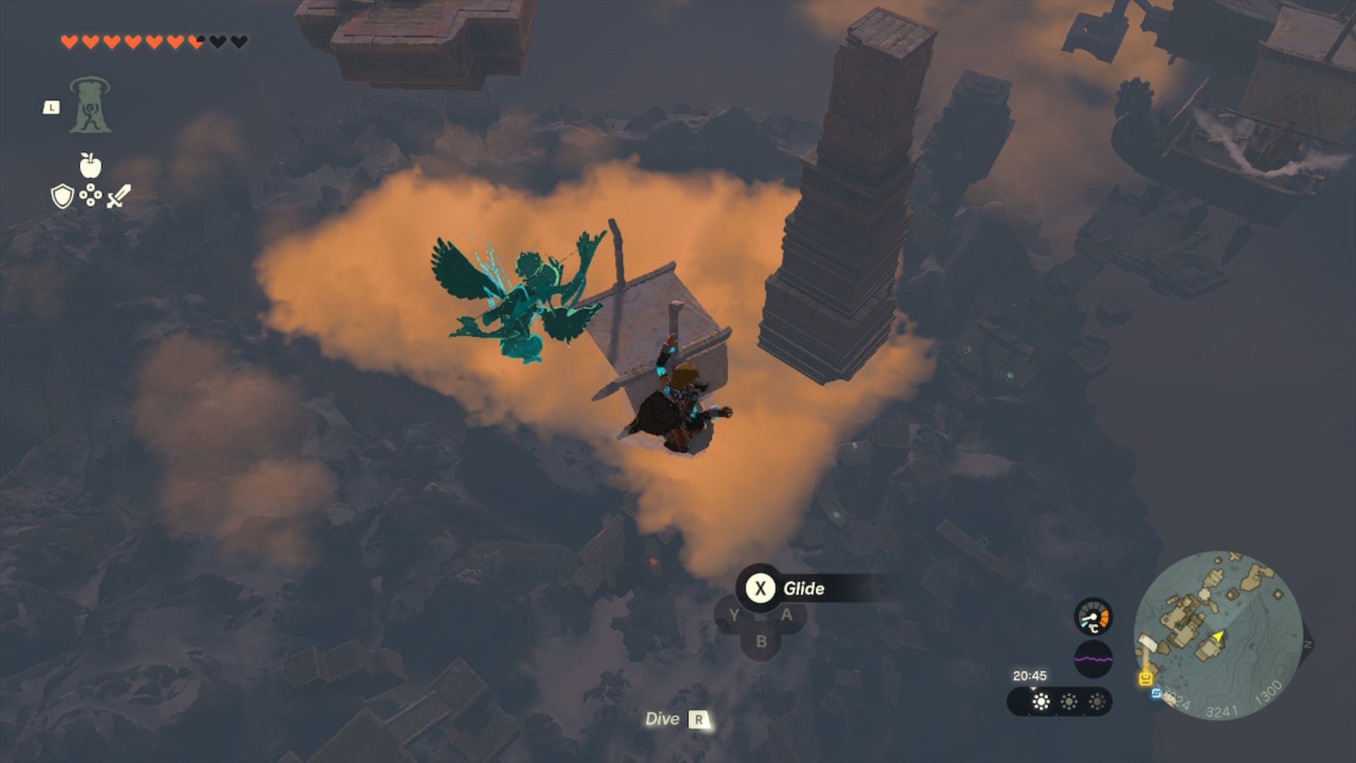 zelda totk rising island chain floating boat to left