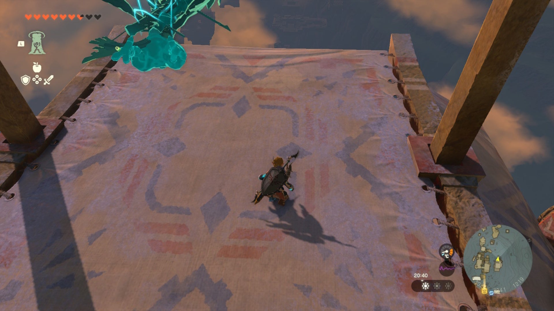 zelda totk rising island chain link bouncing off boat canvas