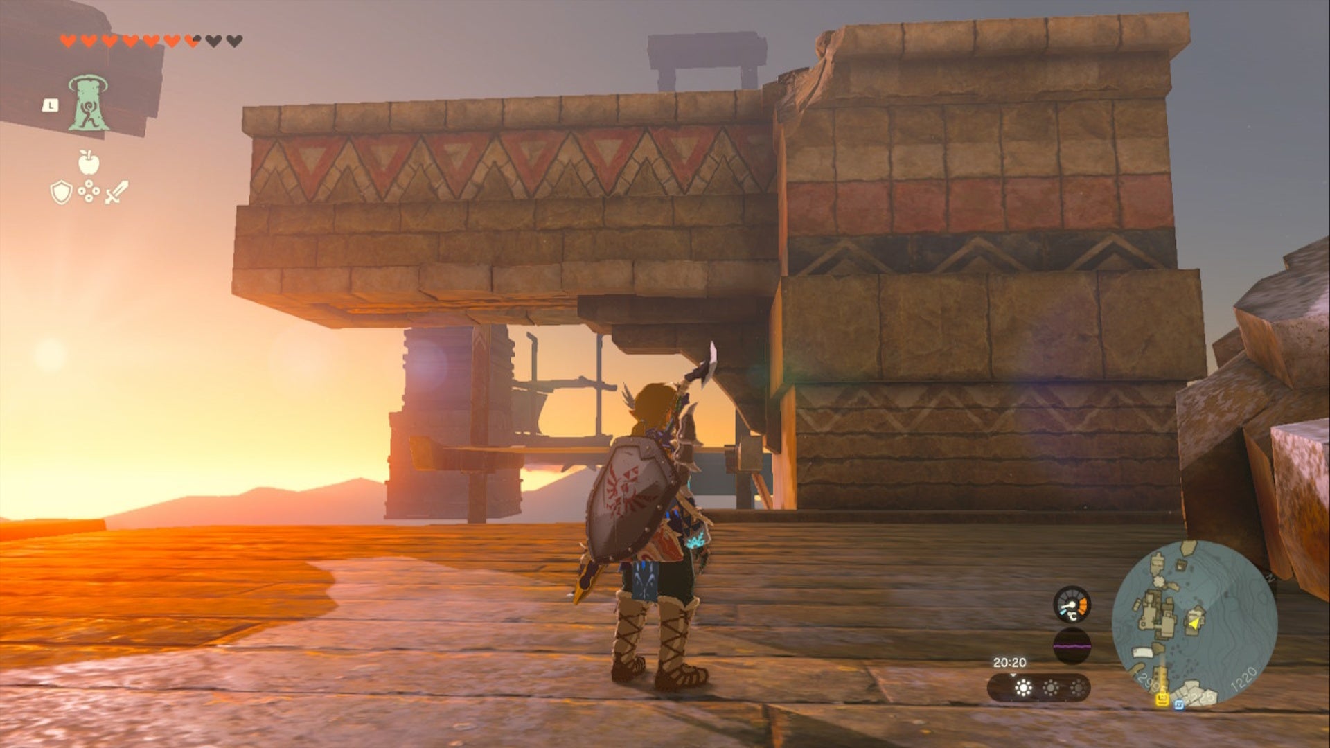 zelda totk rising island chain link looking at l shaped island in front