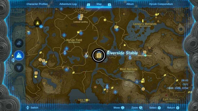 zelda totk riverside stable map location