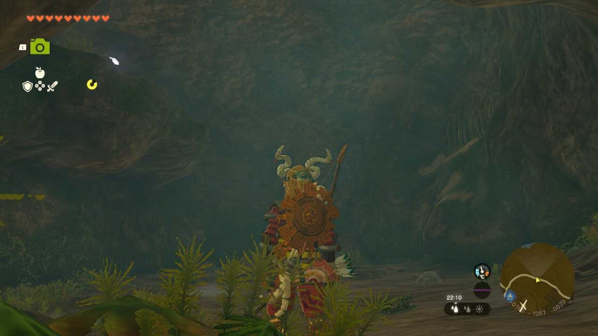 zelda totk rubber armor chest piece cave ledge room