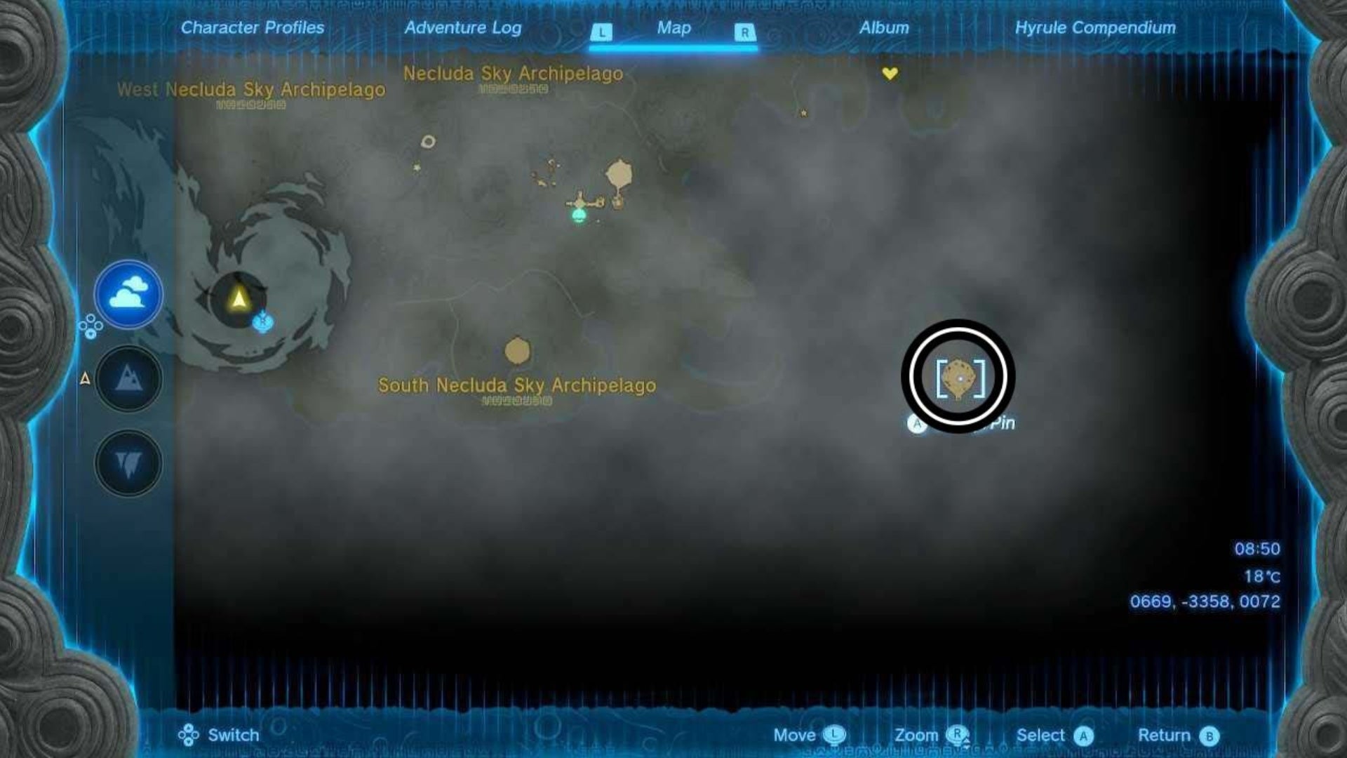 zelda totk sky island above koholit rock sages will map location