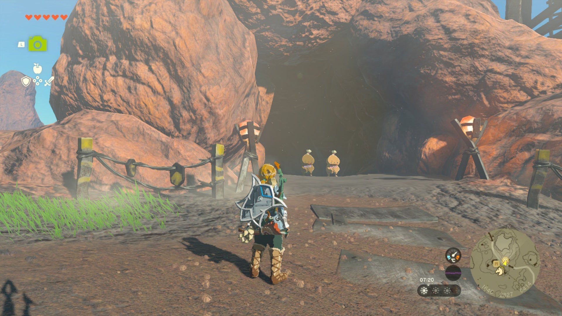 zelda totk slergo and offrak outside cave entrance