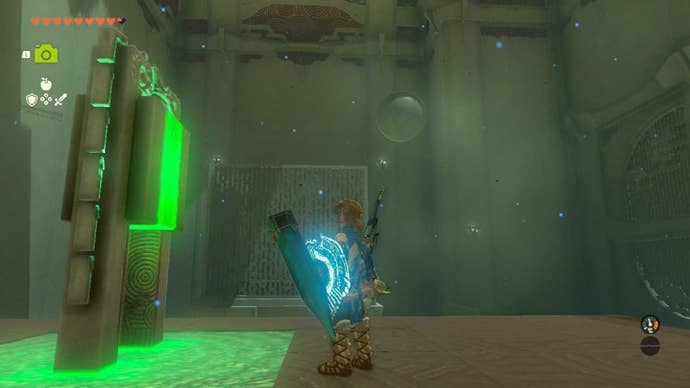 zelda totk tenbez shrine orb in air above cube