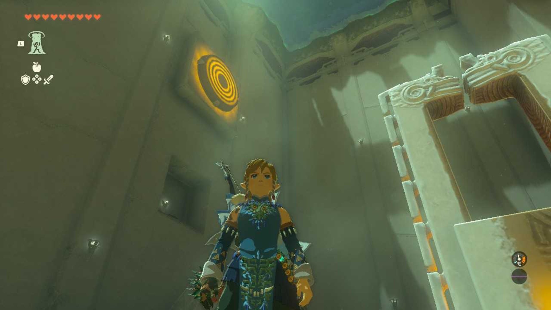 zelda totk tenbez shrine wall target