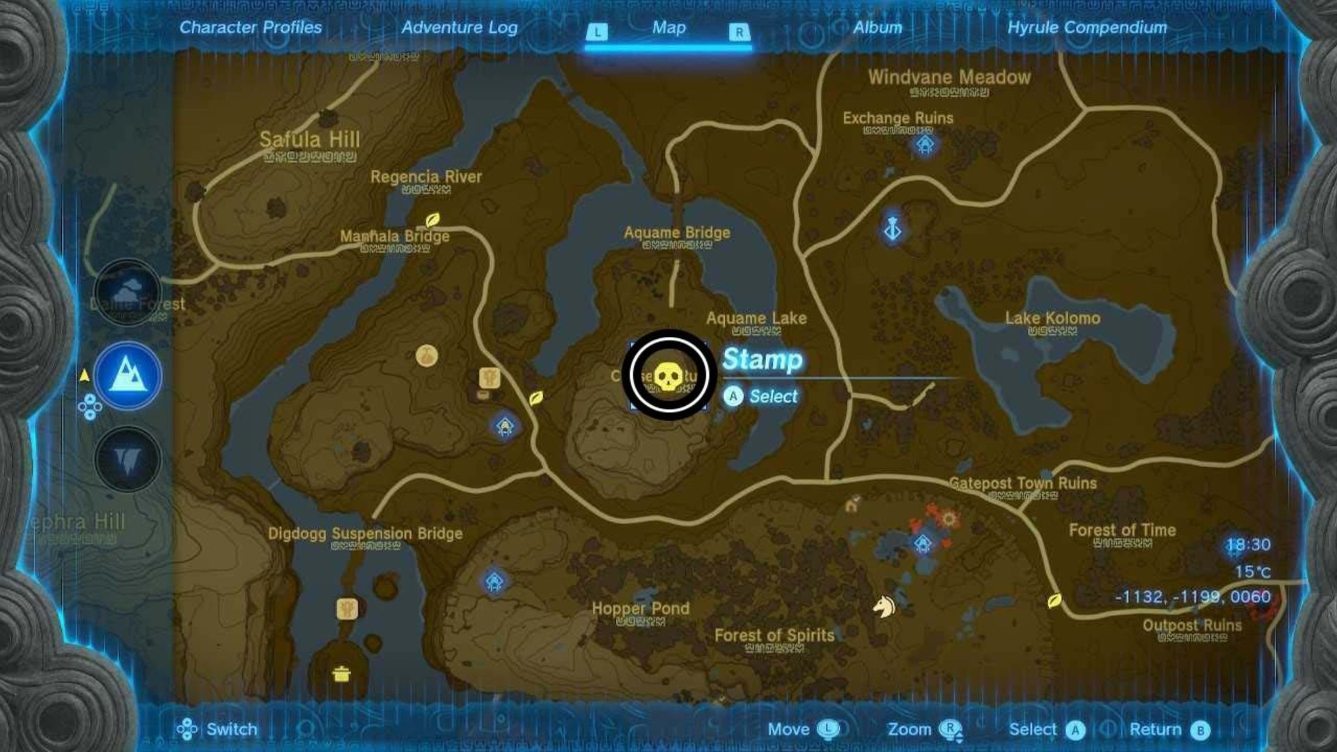 zelda totk thunder gleeok Coliseum Ruins map location