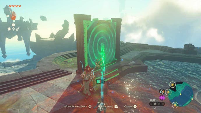 zelda totk water temple pipe one ultrahand gate