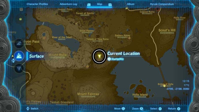 zelda totk yiga clan hideout map location great plateau