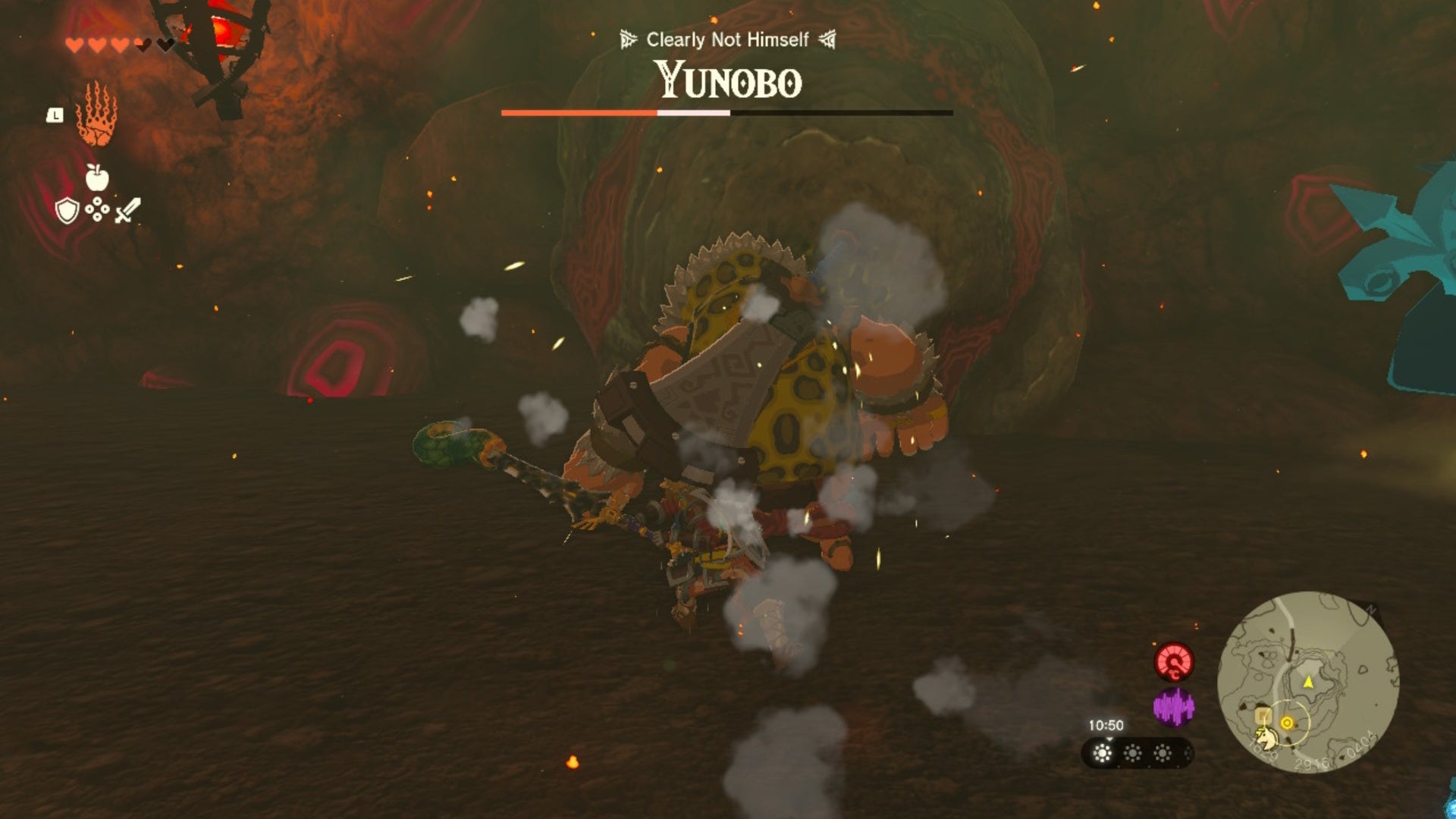 zelda totk yunobo fighting link