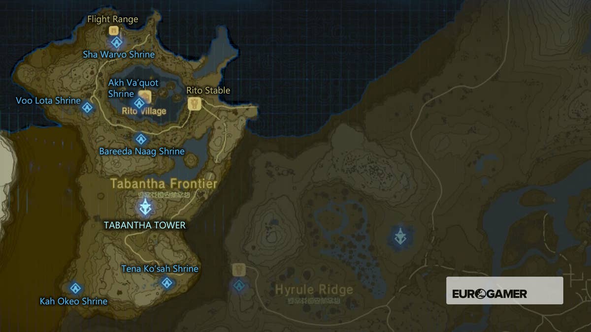 Tabantha Zelda Breath of the Wild Shrine locations and Maps | Eurogamer.net
