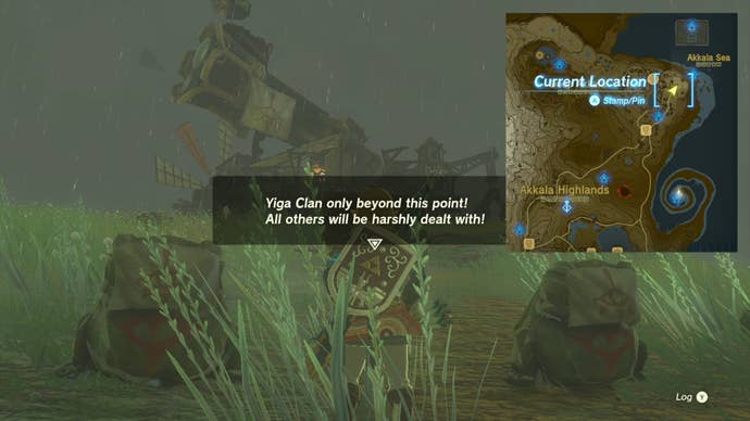 The Akkala Ancient Tech Lab Yiga hideout is shown in Zelda: Tears of the Kingdom