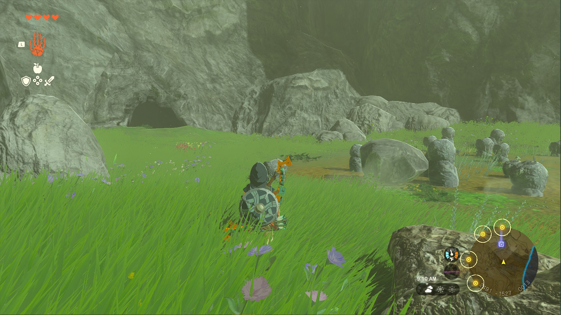 Link approaching the Robred Dropoff Cave in The Legend of Zelda: Tears of the Kingdom.