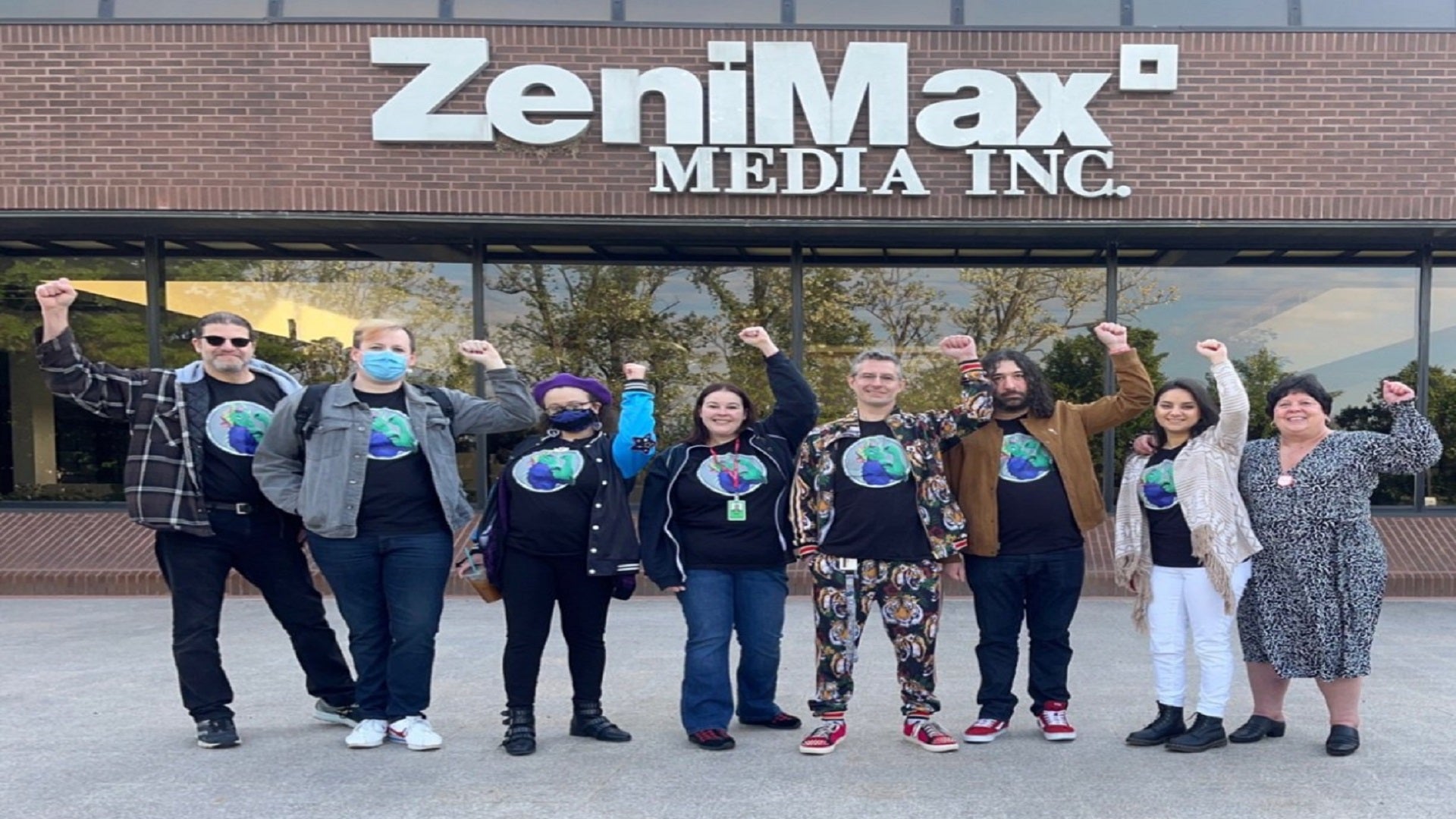 Zenimax QA workers celebrate union bargaining. - 3