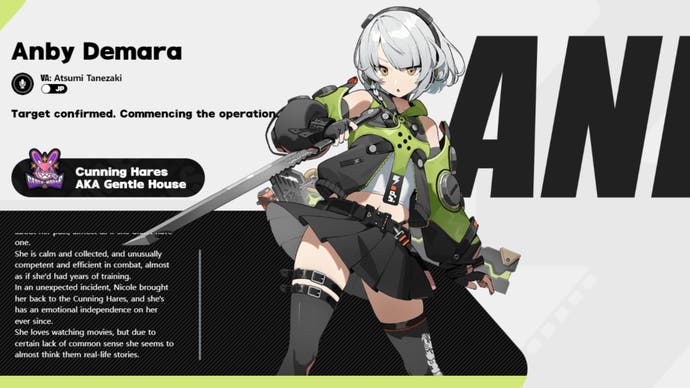 zenless zone zero anby demara character profile hoyoverse official