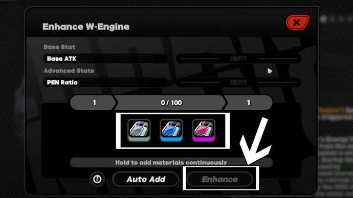 zenless zone zero enhance w-engine materials and prompt highlighted