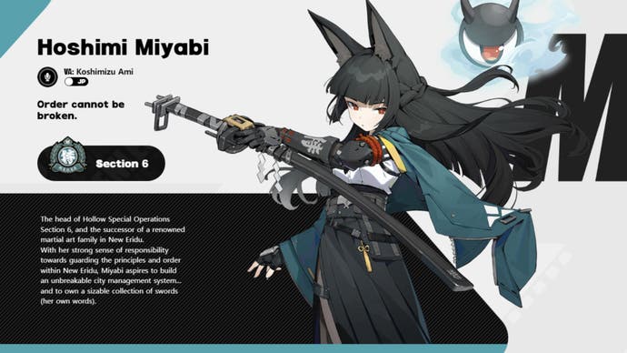 zenless zone zero hoshimi miyabi character profile hoyoverse official
