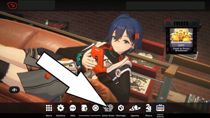 zenless zone zero interknot option in menu