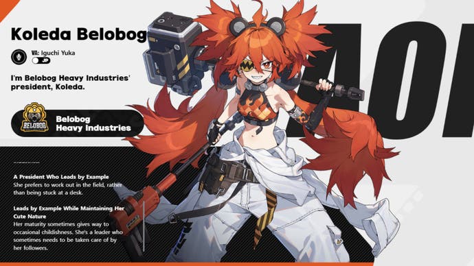 zenless zone zero kolea belobog character profile hoyoverse official