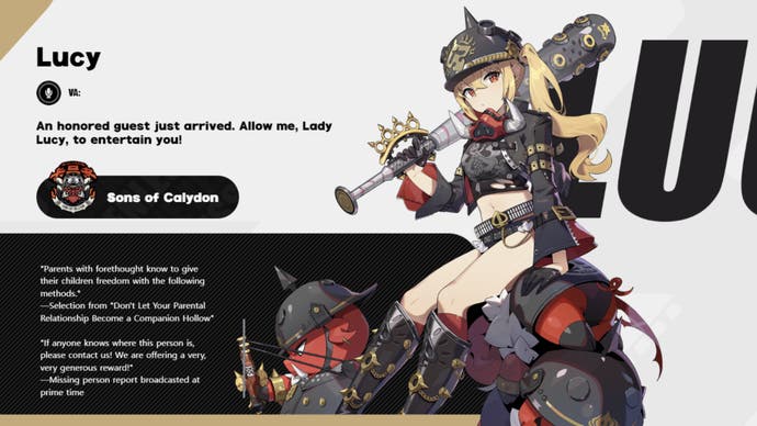 zenless zone zero lucy character profile hoyoverse official
