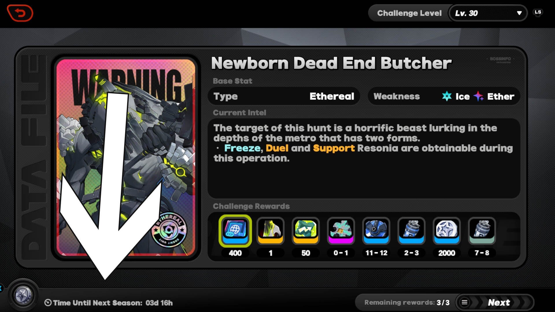 zenless zone zero notorious hunt season rest countdown