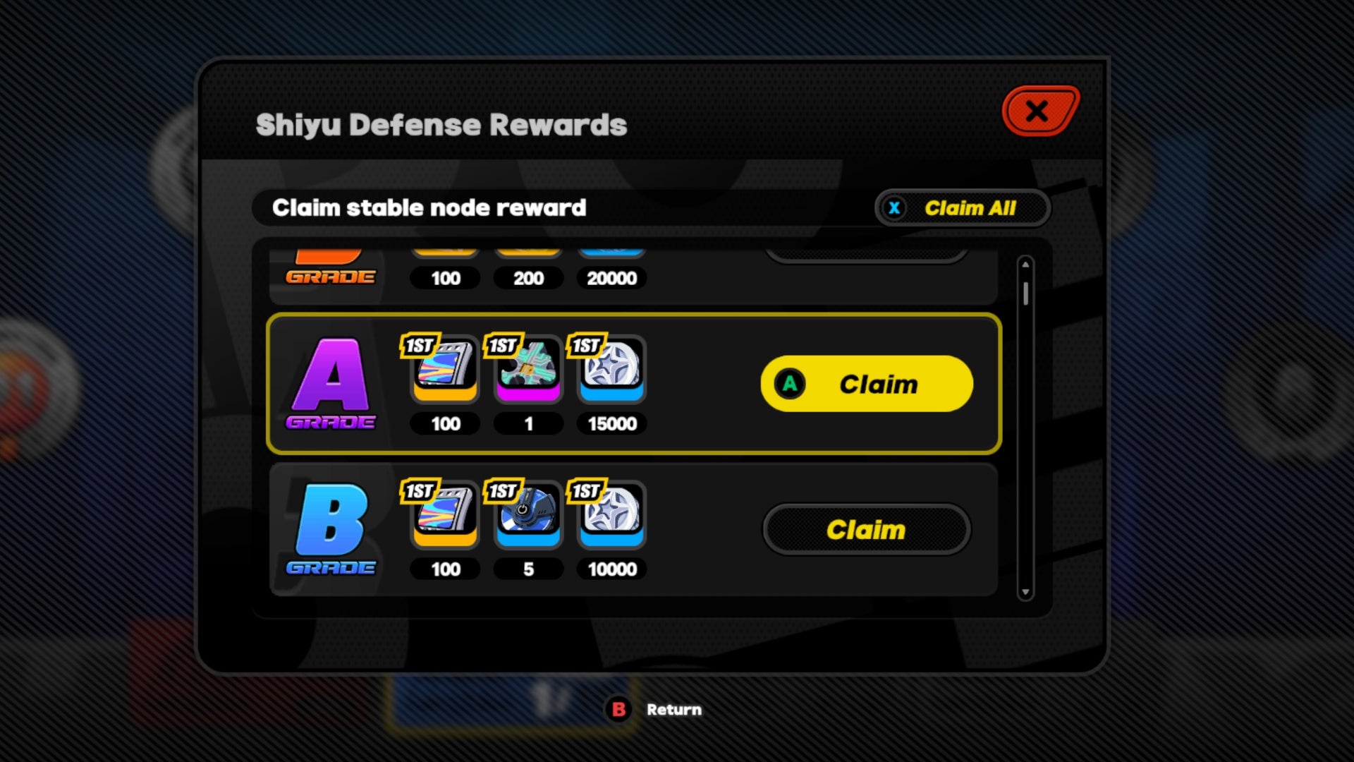 zenless zone zero shiyu defense stable node reward claim menu