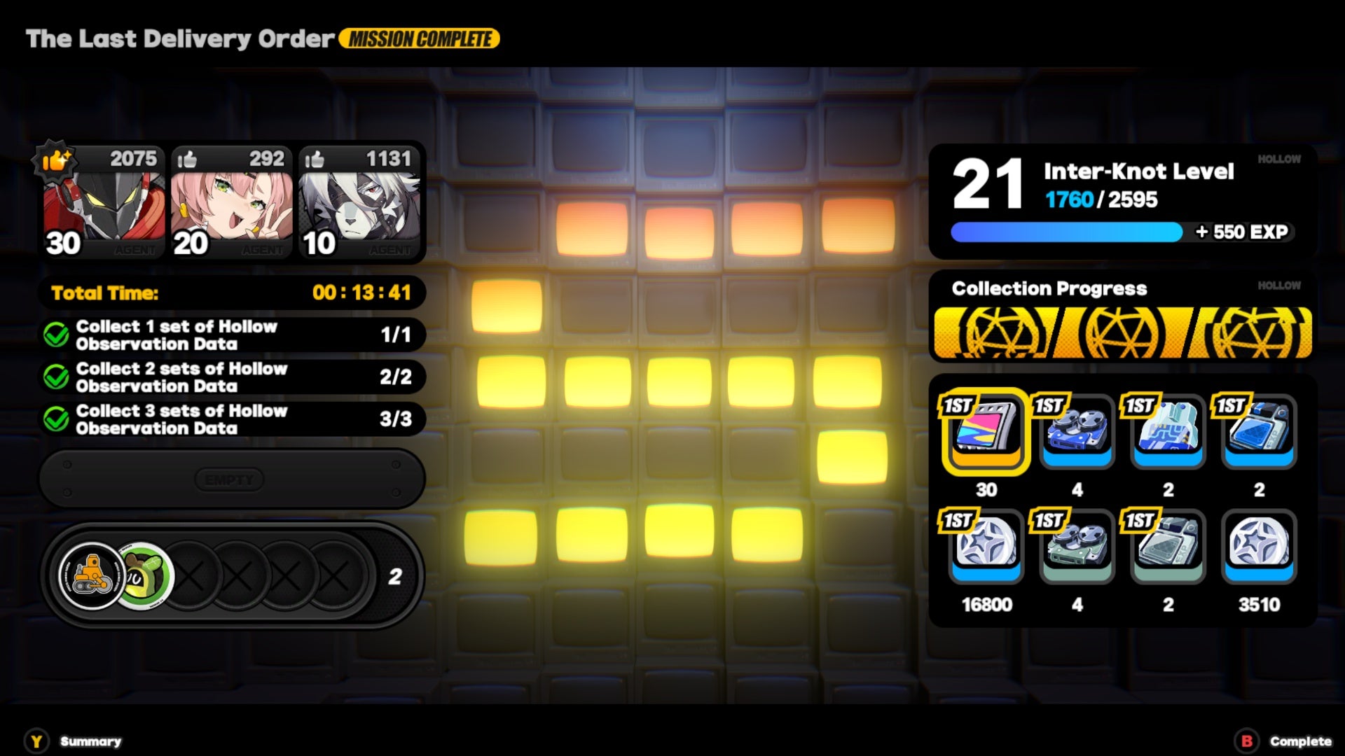 zenless zone zero the last delivery order commission completion screen s rank