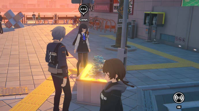 zenless zone zero wise facing student lynn in lumina square