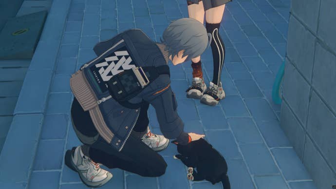 zenless zone zero wise petting cat