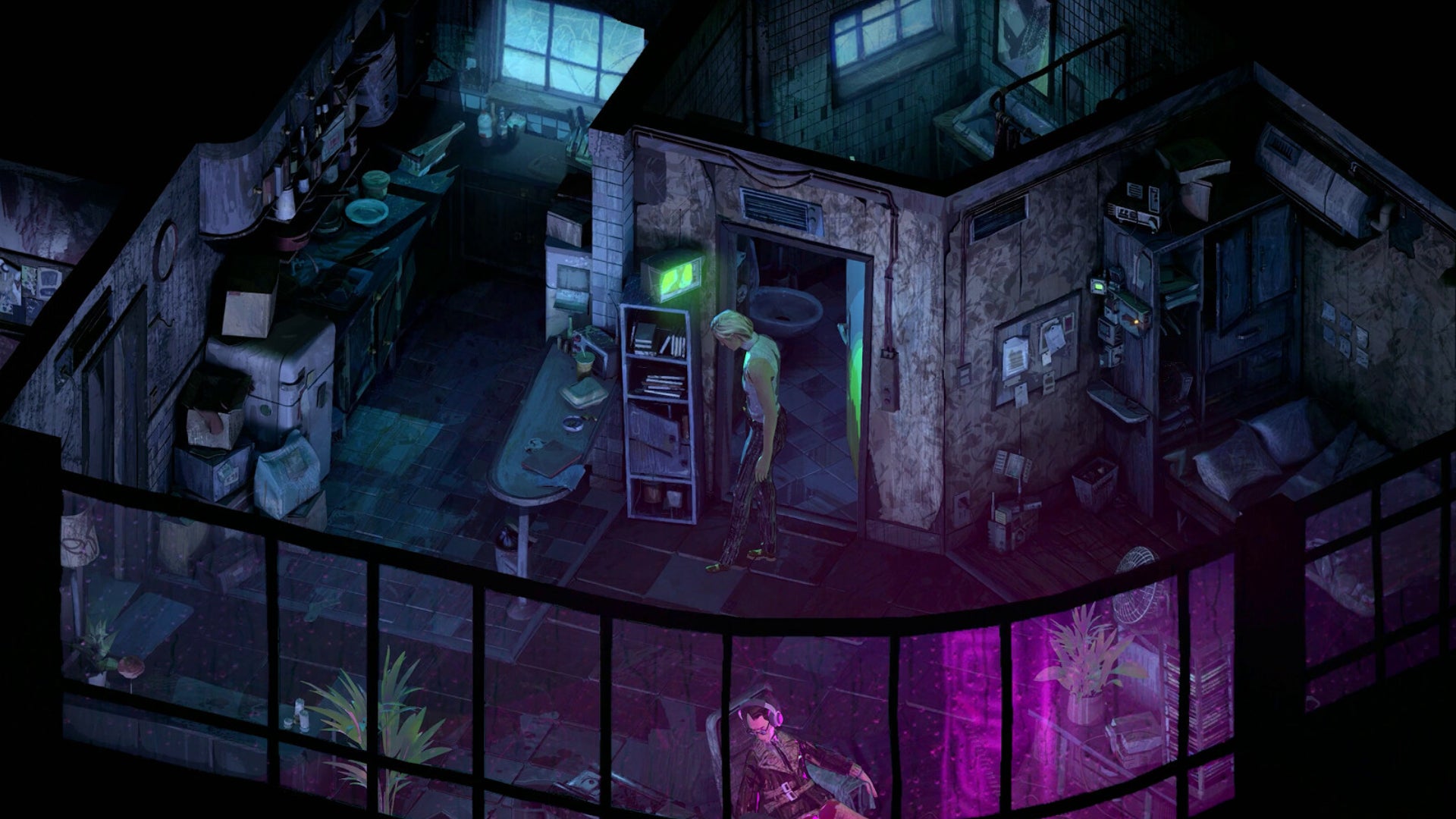 Herschel wandering around a room in Zero Parades. - 1