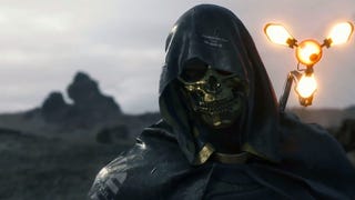 Zwiastun Death Stranding przedstawia postać w złotej masce i cienistą bestię