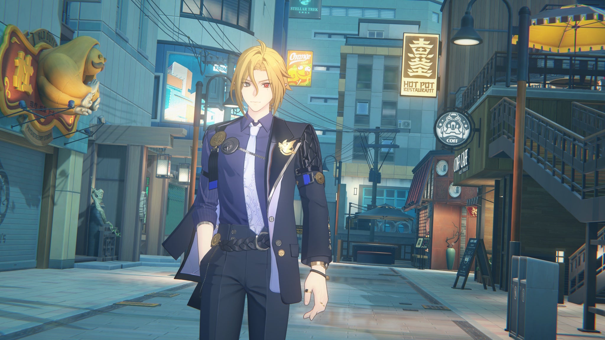 Hugo from ZZZ walking next to Sixth Street's cafe - 4