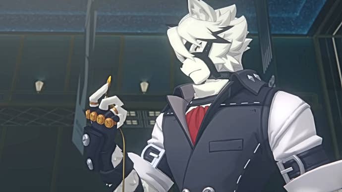 Lycaon from ZZZ, checking his pocket watch