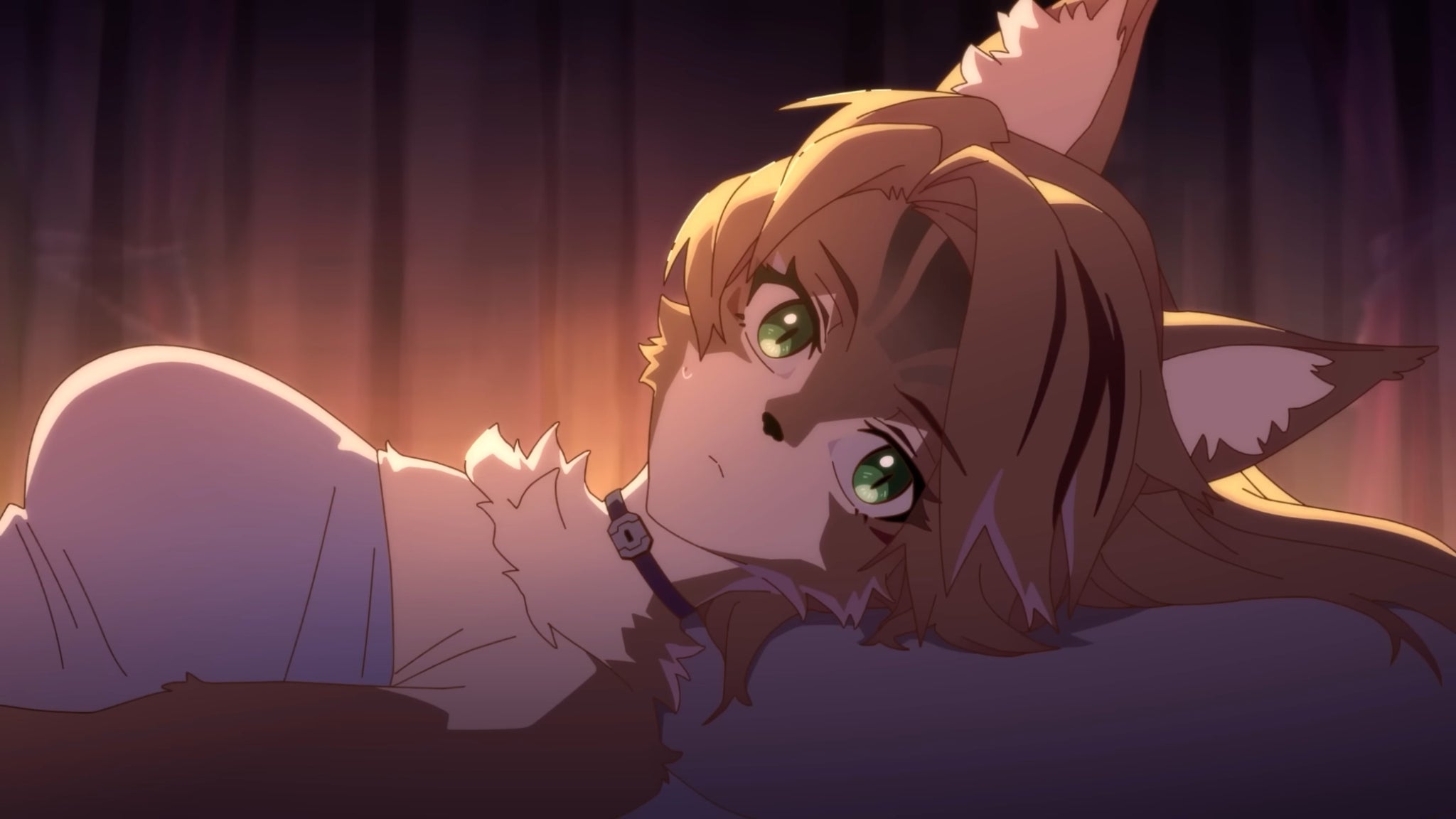 Pulchra from ZZZ on a massage table looking toward the camera - 3