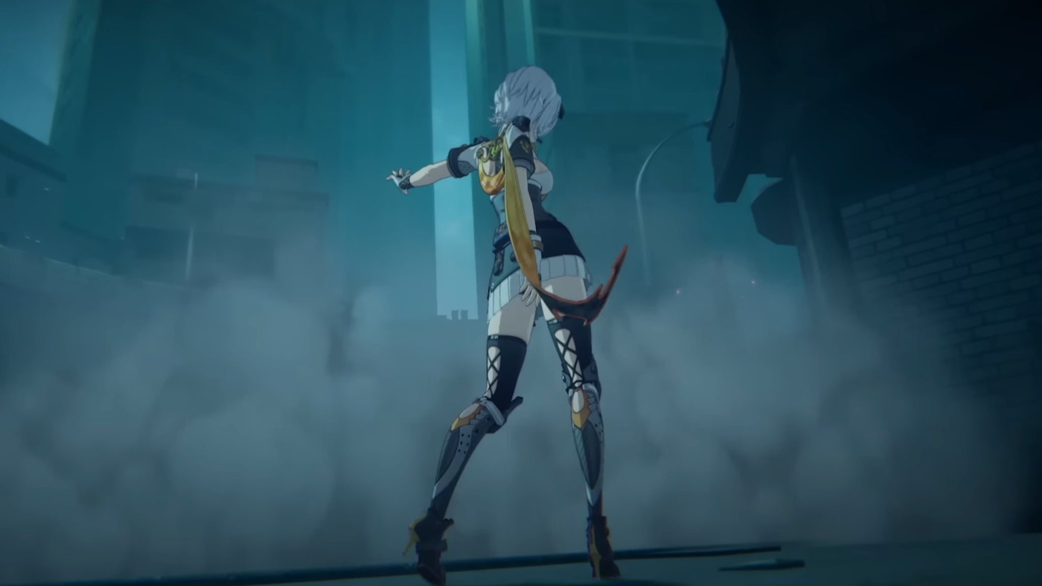 Soldier 0 Anby from Zenless Zone Zero, twirling her dual blades - 3